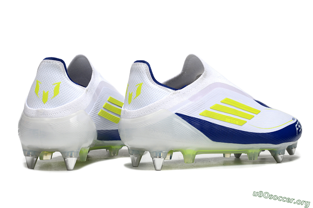Adidas F50 Elite Laceless SG Football Boots - White/Blue/Yellow 6