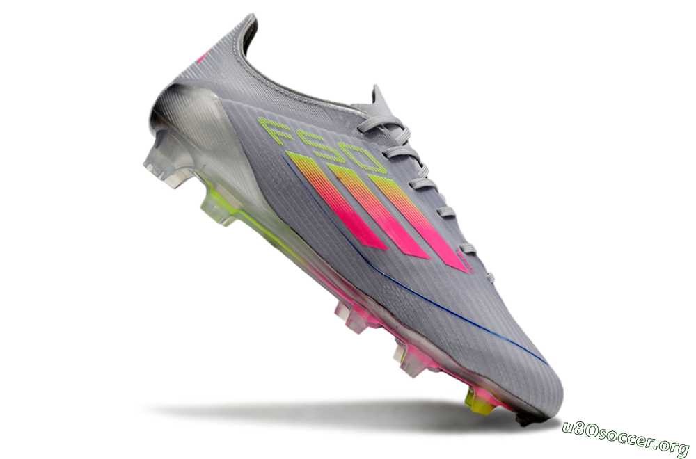 Adidas F50 Elite FG Football Boots - Grey/Pink/Yellow 4