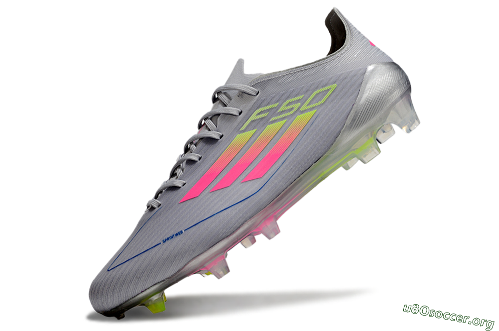 Adidas F50 Elite FG Football Boots - Grey/Pink/Yellow 5