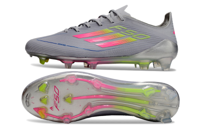 Adidas F50 Elite FG Football Boots - Grey/Pink/Yellow