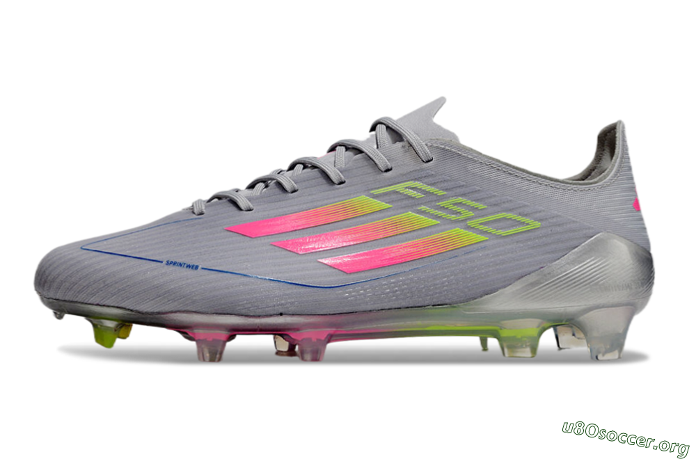 Adidas F50 Elite FG Football Boots - Grey/Pink/Yellow 3