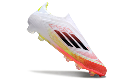 Adidas F50 Elite Laceless FG Football Boots - White/Red/Yellow
