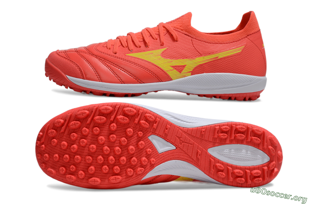 Mizuno Morelia Neo Sala TF Football Shoes - Red/Yellow/White 1