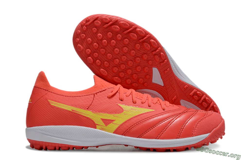 Mizuno Morelia Neo Sala TF Football Shoes - Red/Yellow/White 2