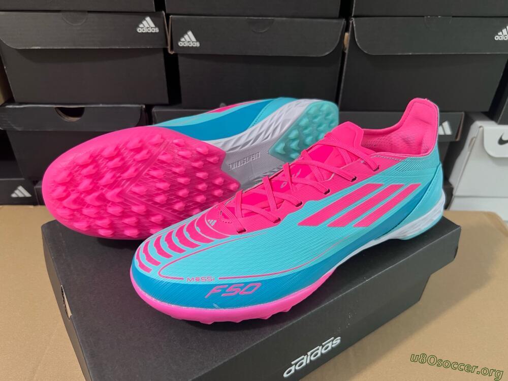 Adidas F50 Elite TF Football Shoes - Jade/Pink/White