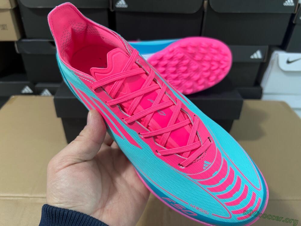Adidas F50 Elite TF Football Shoes - Jade/Pink/White
