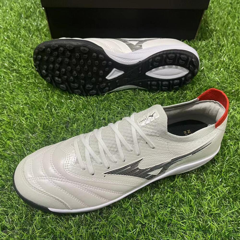 Mizuno Morelia Neo Sala M8 TF Football Shoes - Beige/Black/Red