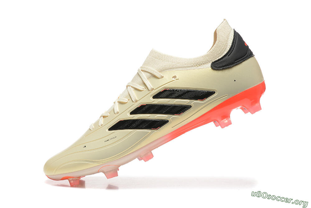 Adidas Copa Pure 2+ FG Football Boots - Beige/Black/Red 8
