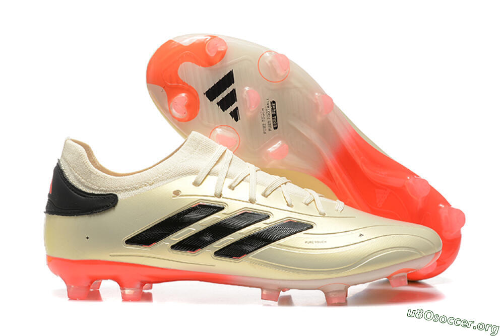 Adidas Copa Pure 2+ FG Football Boots - Beige/Black/Red 2
