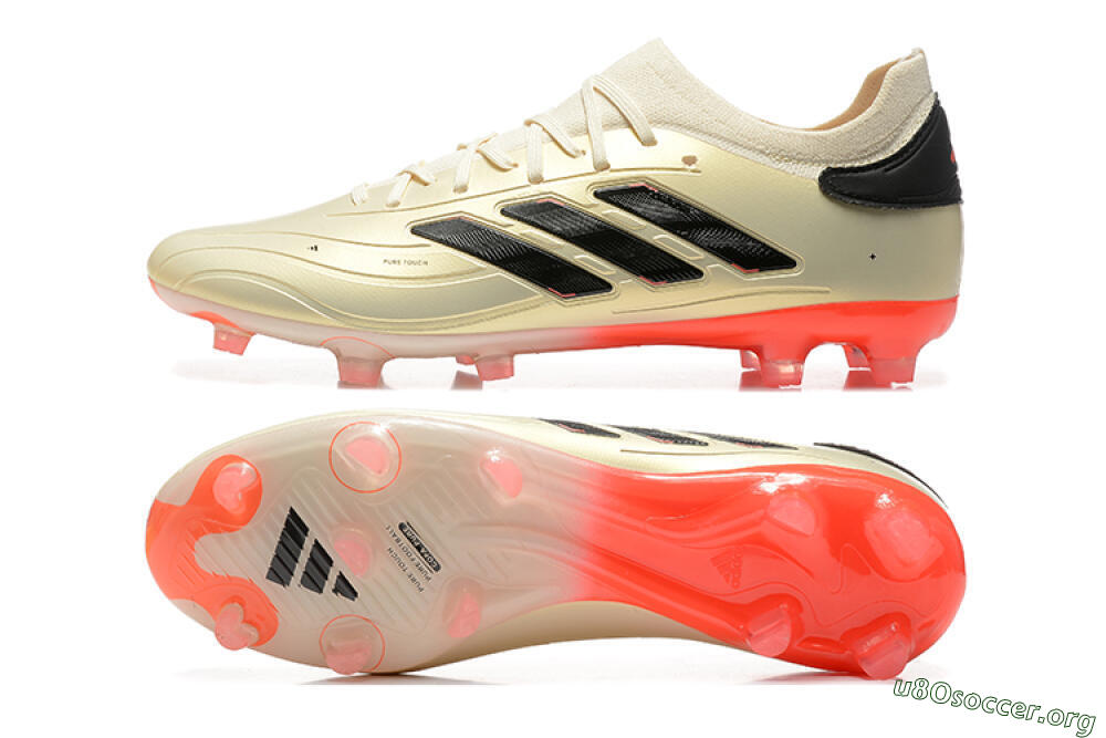 Adidas Copa Pure 2+ FG Football Boots - Beige/Black/Red 1