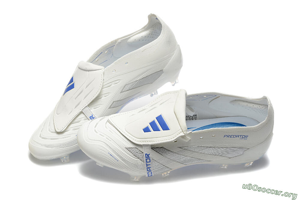 Adidas Predator Elite 25 Foldover Tongue FG Football Boots - Beige/Blue/Silver 6