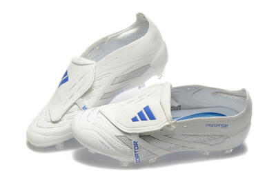 Adidas Predator Elite 25 Foldover Tongue FG Football Boots - Beige/Blue/Silver