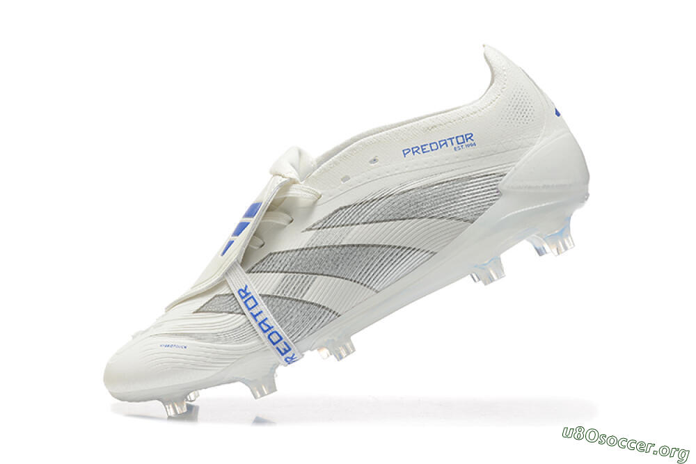 Adidas Predator Elite 25 Foldover Tongue FG Football Boots - Beige/Blue/Silver 8