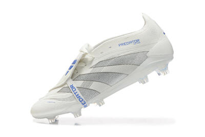 Adidas Predator Elite 25 Foldover Tongue FG Football Boots - Beige/Blue/Silver