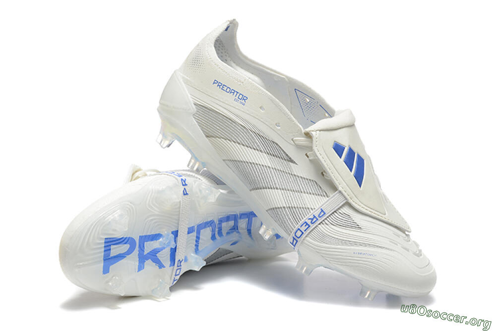 Adidas Predator Elite 25 Foldover Tongue FG Football Boots - Beige/Blue/Silver 4