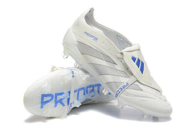 Adidas Predator Elite 25 Foldover Tongue FG Football Boots - Beige/Blue/Silver