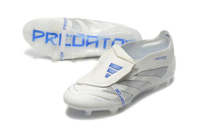 Adidas Predator Elite 25 Foldover Tongue FG Football Boots - Beige/Blue/Silver