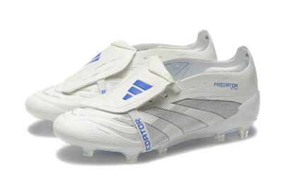 Adidas Predator Elite 25 Foldover Tongue FG Football Boots - Beige/Blue/Silver