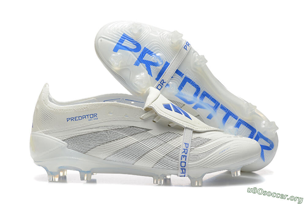 Adidas Predator Elite 25 Foldover Tongue FG Football Boots - Beige/Blue/Silver 2