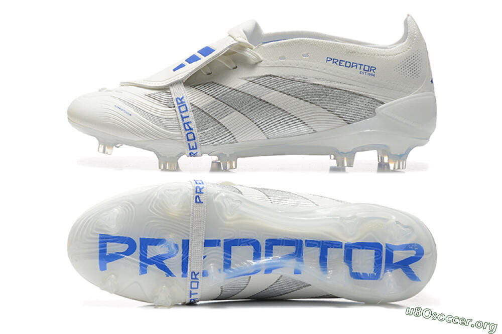 Adidas Predator Elite 25 Foldover Tongue FG Football Boots - Beige/Blue/Silver 1