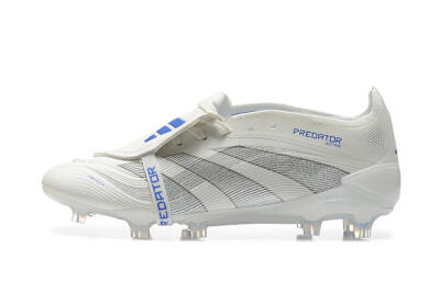 Adidas Predator Elite 25 Foldover Tongue FG Football Boots - Beige/Blue/Silver