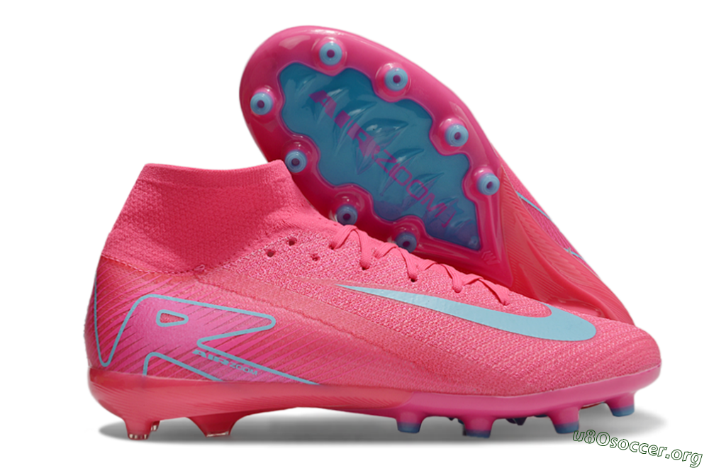 Nike Air Zoom Mercurial Superfly 10 Elite AG Football Boots - Pink/Jade 2