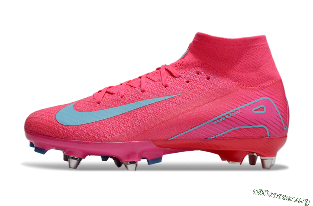 Nike Air Zoom Mercurial Superfly 10 Elite SG Football Boots - Pink/Jade 3