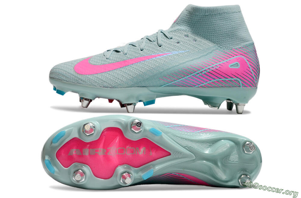 Nike Air Zoom Mercurial Superfly 10 Elite SG Football Boots - Jade/Pink 1