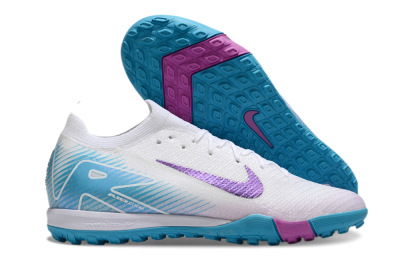 Nike Air Zoom Mercurial Vapor 16 Elite TF Football Shoes - White/Purple/Jade