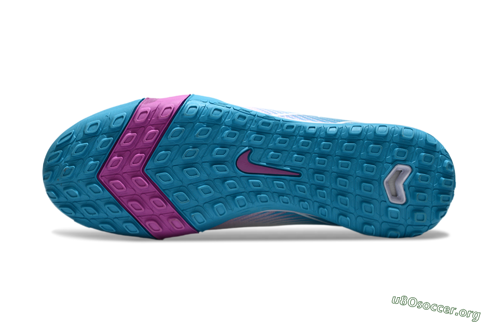 Nike Air Zoom Mercurial Vapor 16 Elite TF Football Shoes - White/Purple/Jade 6