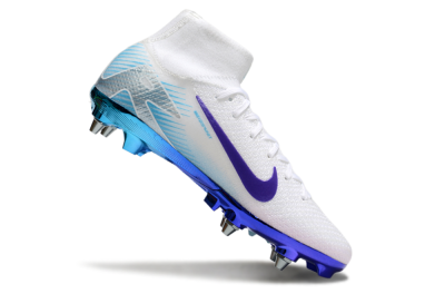 Nike Air Zoom Mercurial Superfly 10 Elite SG Football Boots - White/Purple/Jade