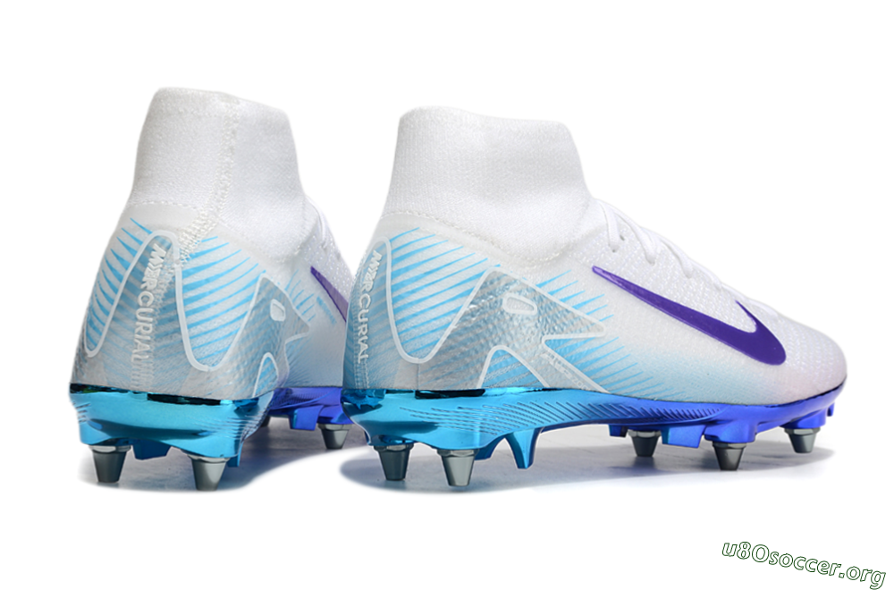 Nike Air Zoom Mercurial Superfly 10 Elite SG Football Boots - White/Purple/Jade 5