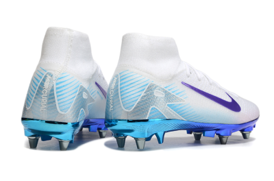 Nike Air Zoom Mercurial Superfly 10 Elite SG Football Boots - White/Purple/Jade