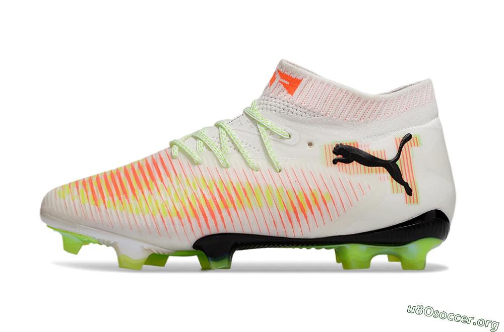 Puma Future 8 Ultimate FG Football Boots - White/Red/Yellow 3