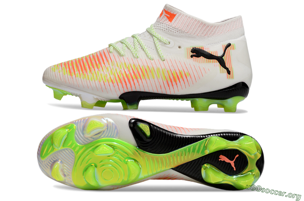 Puma Future 8 Ultimate FG Football Boots - White/Red/Yellow 1