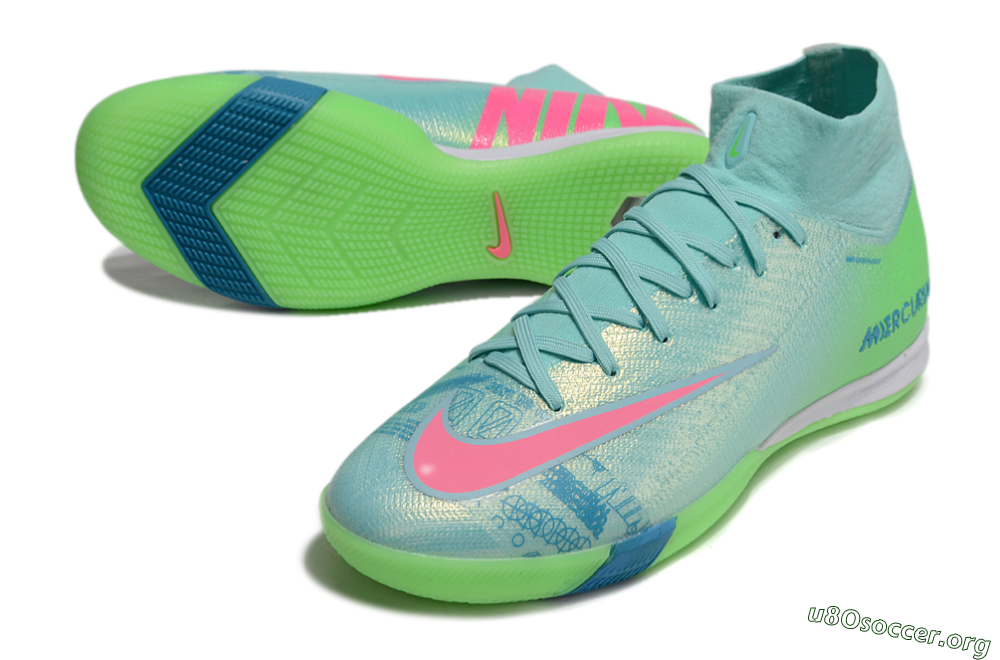 Nike Air Zoom Mercurial Superfly 10 Elite IC Football Shoes - Jade/Pink/Yellow 0