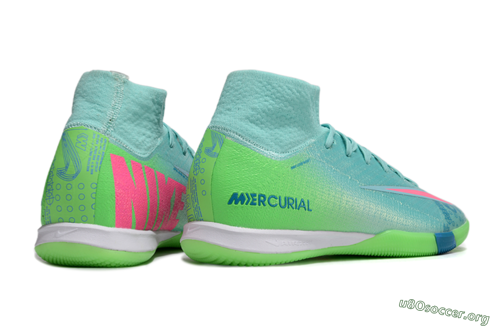 Nike Air Zoom Mercurial Superfly 10 Elite IC Football Shoes - Jade/Pink/Yellow 6