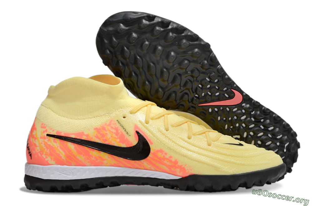 Nike Phantom Luna Elite NU TF Football Shoes - Yellow/Black/Red 2