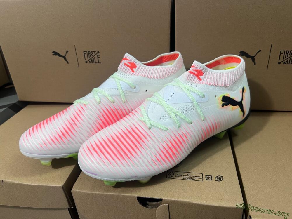 Puma Future 8 Ultimate FG Football Boots - White/Red/Yellow