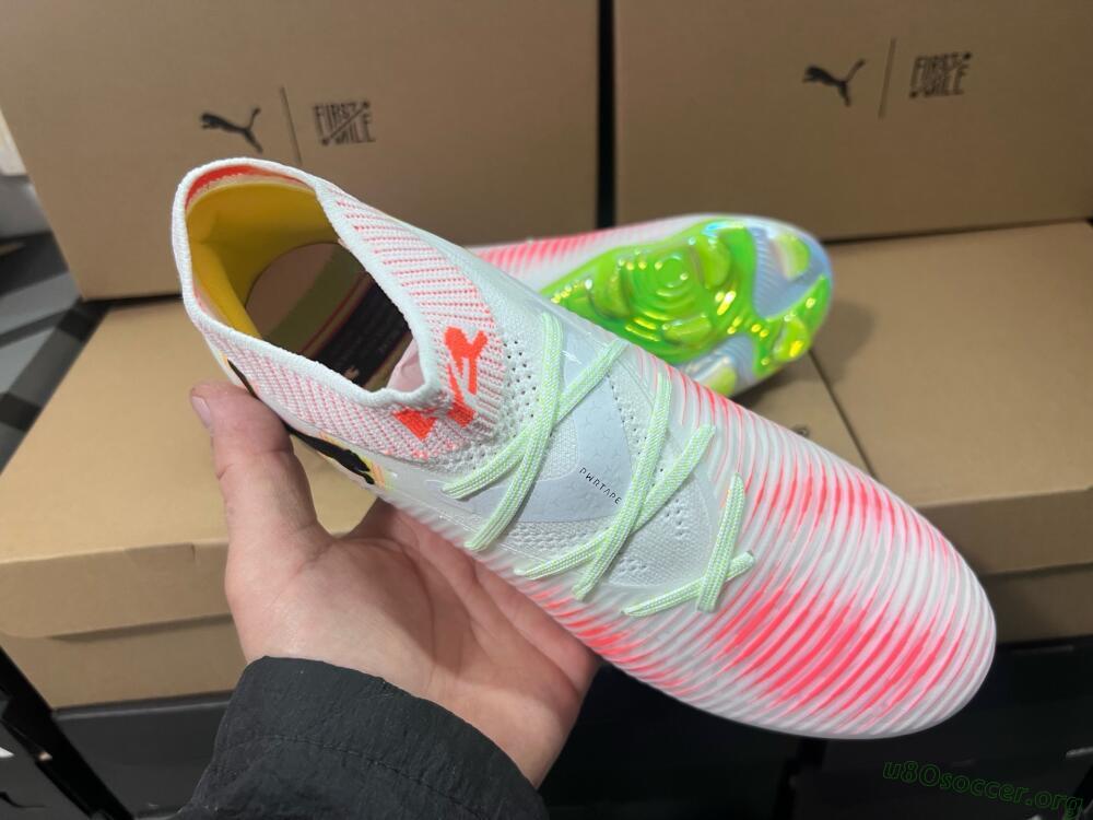 Puma Future 8 Ultimate FG Football Boots - White/Red/Yellow