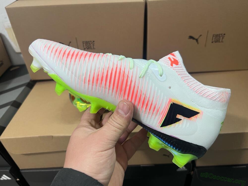 Puma Future 8 Ultimate FG Football Boots - White/Red/Yellow
