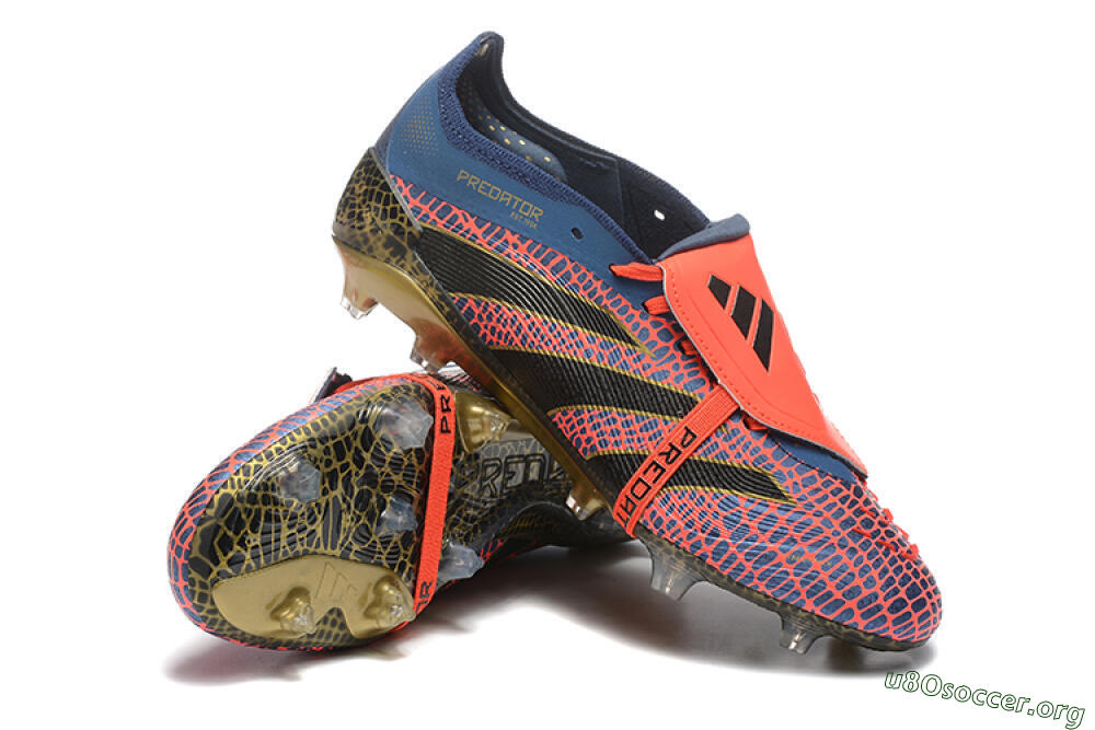 Adidas Predator Elite 25 Foldover Tongue FG Football Boots - Red/Blue/Gold 4