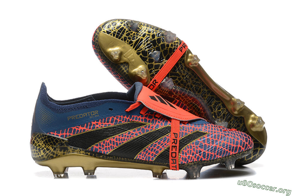 Adidas Predator Elite 25 Foldover Tongue FG Football Boots - Red/Blue/Gold 2
