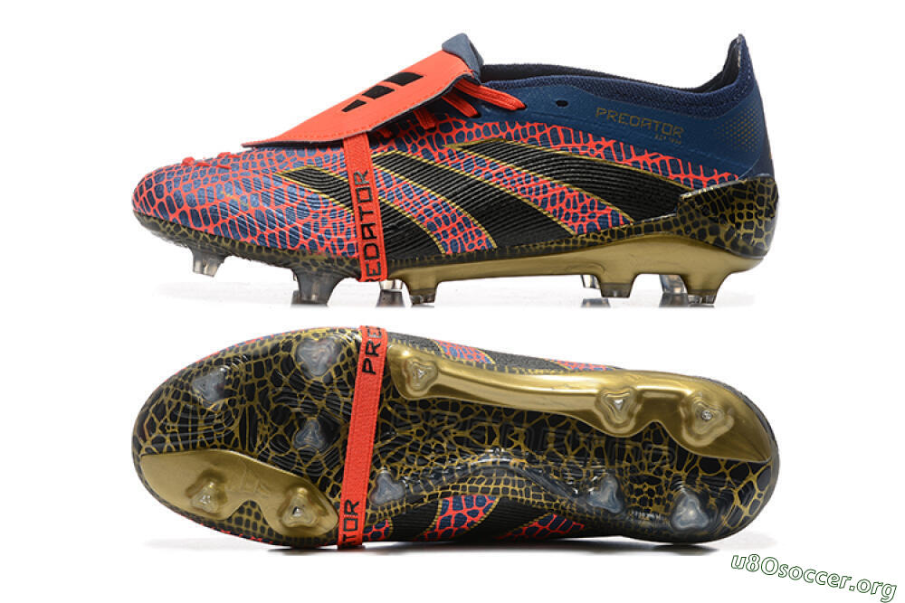Adidas Predator Elite 25 Foldover Tongue FG Football Boots - Red/Blue/Gold 1