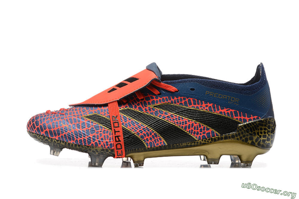 Adidas Predator Elite 25 Foldover Tongue FG Football Boots - Red/Blue/Gold 3