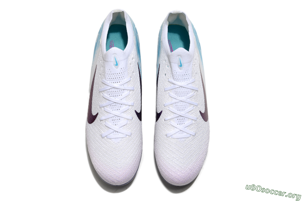 Nike Air Zoom Mercurial Vapor 16 Elite SG Football Boots - White/Purple/Jade 4
