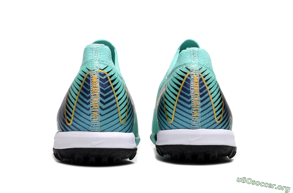 Nike Air Zoom Mercurial Vapor 16 Elite TF Football Shoes - Jade/Gold/Blue 5