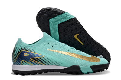 Nike Air Zoom Mercurial Vapor 16 Elite TF Football Shoes - Jade/Gold/Blue