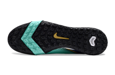Nike Air Zoom Mercurial Vapor 16 Elite TF Football Shoes - Jade/Gold/Blue