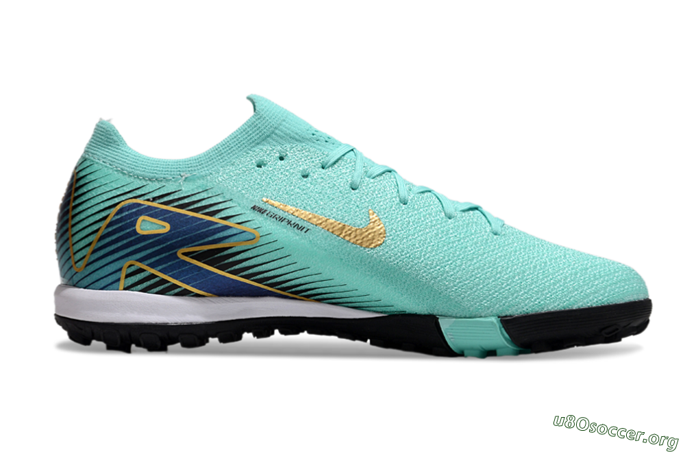 Nike Air Zoom Mercurial Vapor 16 Elite TF Football Shoes - Jade/Gold/Blue 7